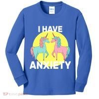 I Have Anxiety Unicorn Kids Long Sleeve Shirt thumb 0