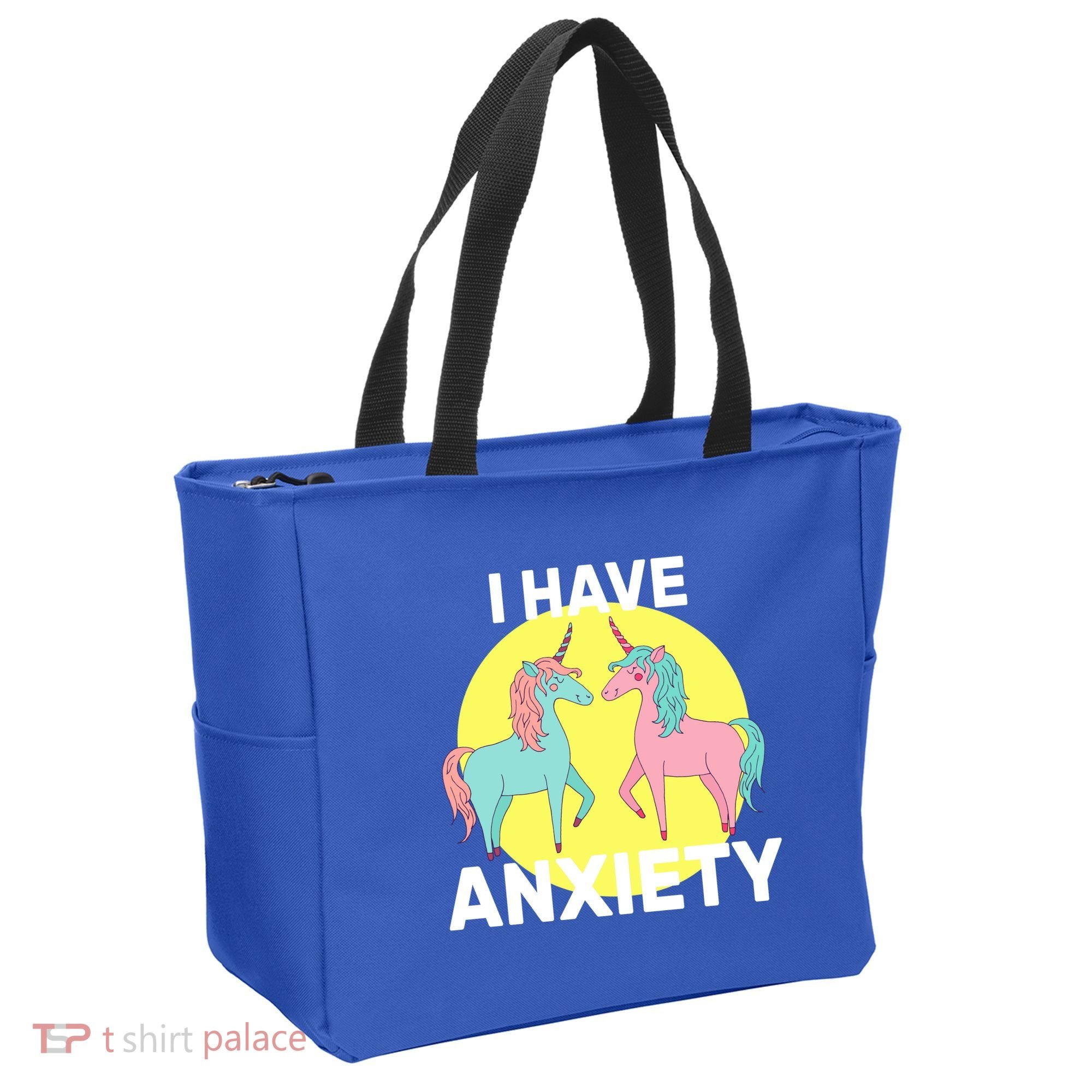 I Have Anxiety Unicorn Tote Bag