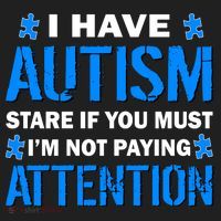 I Have Autism Stare If You Must Not Paying Attention Golf Towel thumb 3
