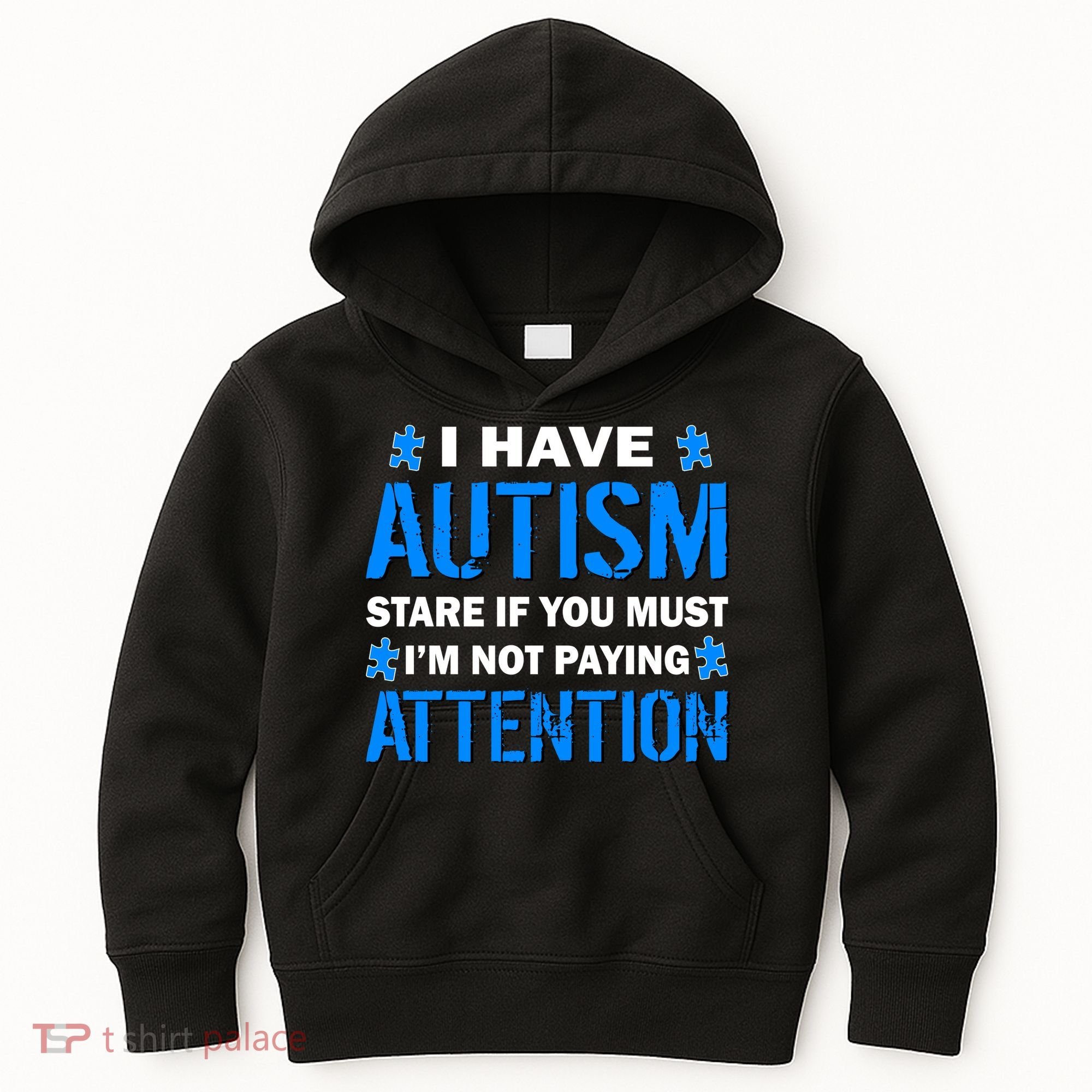 I Have Autism Stare If You Must Not Paying Attention Kids Hoodie