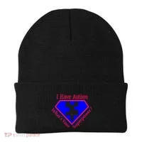 I Have Autism What's Your Super Power Beanie thumb 0