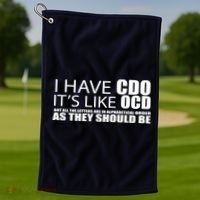 I Have CDO It's Like OCD Funny Sarcastic Golf Towel thumb 1