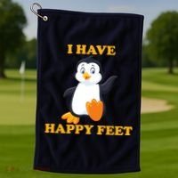 I Have Happy Feet Golf Towel thumb 1