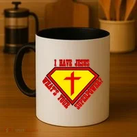 I have Jesus What's Your Superpower Coffee Mug thumb 4