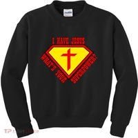 I have Jesus What's Your Superpower Kids Sweatshirt thumb 0