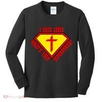 I have Jesus What's Your Superpower Kids Long Sleeve Shirt thumb 0