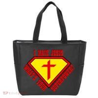 I have Jesus What's Your Superpower Tote Bag thumb 0