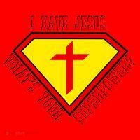 I have Jesus What's Your Superpower Santa Hat thumb 1