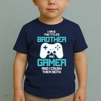 I Have Two Titles Brother Gamer And I Crush Them Both Toddler T-Shirt thumb 2