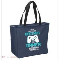 I Have Two Titles Brother Gamer And I Crush Them Both Tote Bag thumb 2