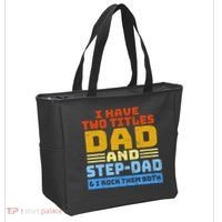 I Have Two Titles Dad & Step-Dad Rock Them Both Tote Bag thumb 2