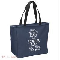 I Have Two Titles Dad And Bonus Dad I Rock Them Both Tote Bag thumb 2