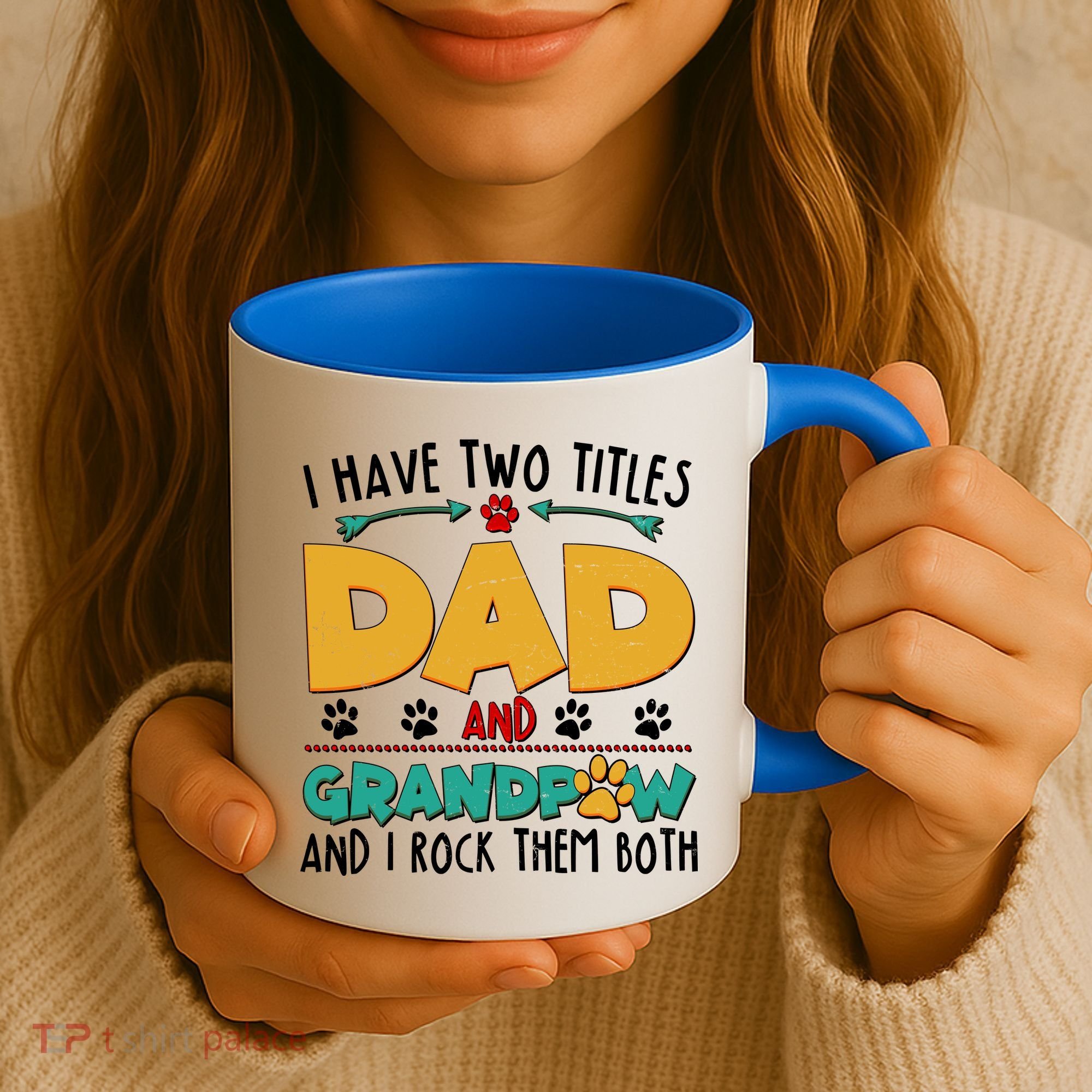 I Have Two Titles Dad And Grandpaw Coffee Mug