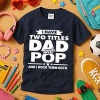 I Have Two Titles Dad And Pop Kids T-Shirt thumb 3