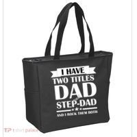 I Have Two Titles Dad And Step Dad And I Rock Them Both Tote Bag thumb 2