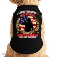 I Have Two Titles Veteran And Retirement Doggie Tank thumb 0