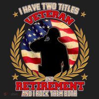 I Have Two Titles Veteran And Retirement Beanie thumb 2
