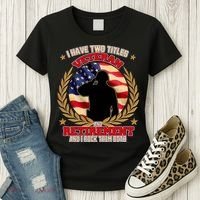 I Have Two Titles Veteran And Retirement Women's T-Shirt thumb 3