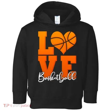 I Heart Basketball Toddler Hoodie