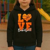 I Heart Basketball Kids Hoodie thumb 3