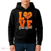 I Heart Basketball Kids Hoodie thumb 4