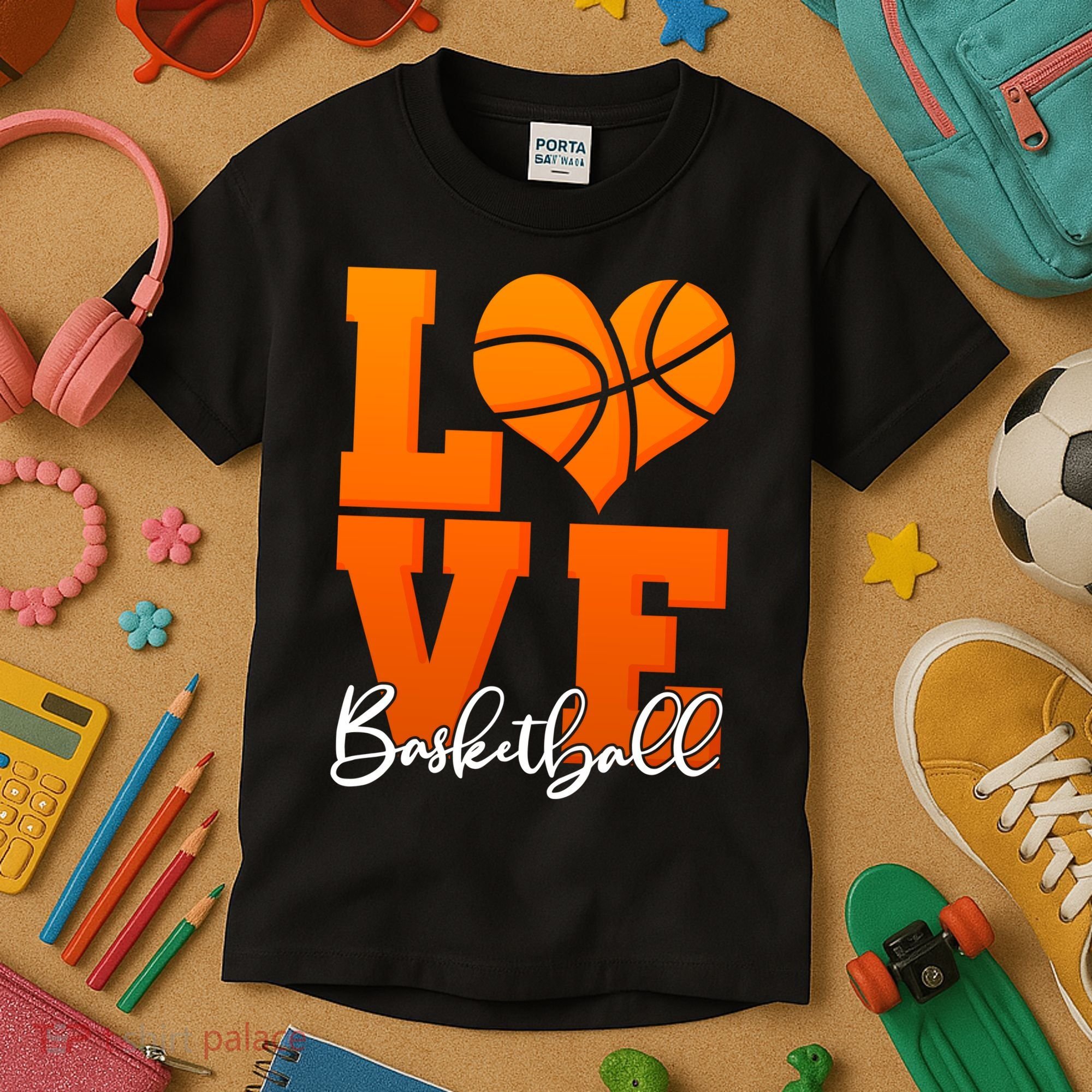 I Heart Basketball Kids T-Shirt