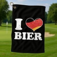 I Heart Beer Oktoberfest Golf Towel thumb 1