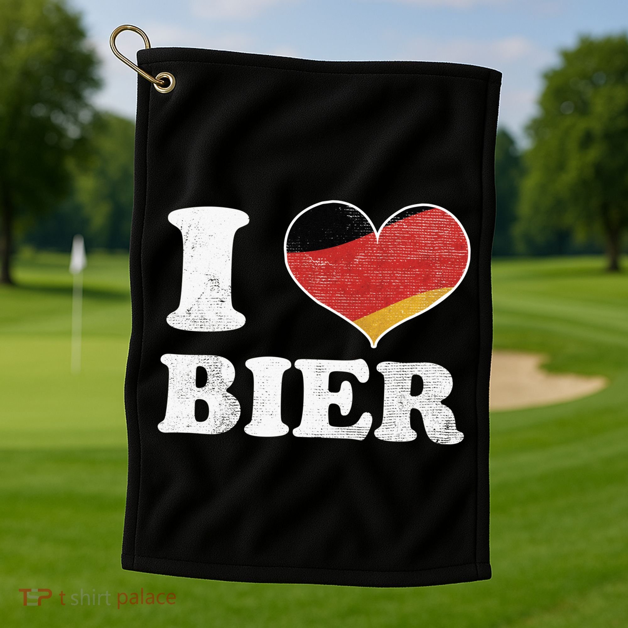 I Heart Beer Oktoberfest Golf Towel