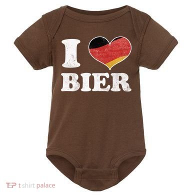 I Heart Beer Oktoberfest Baby Bodysuit