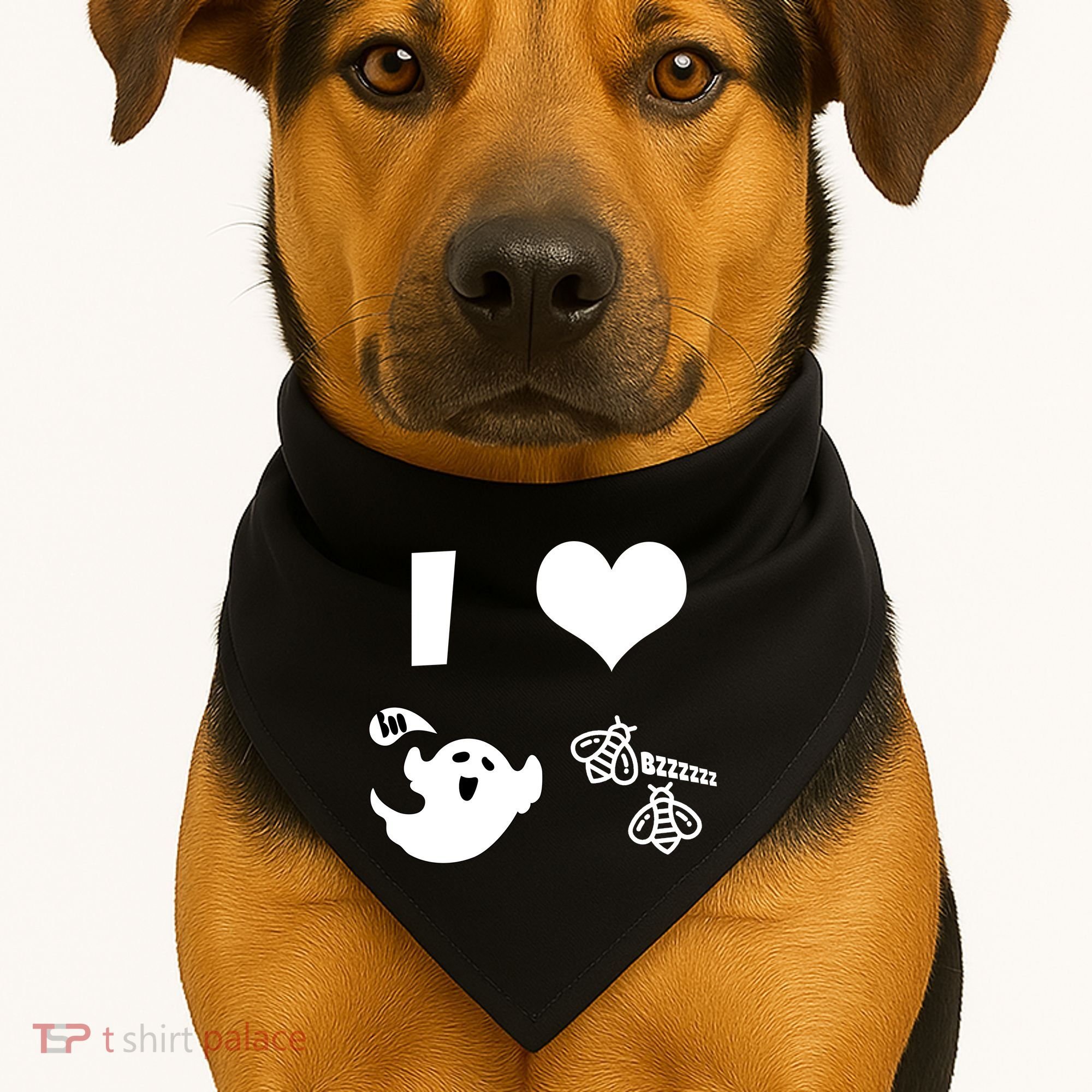 I Heart Boo Beez USA-Made Doggie Bandana