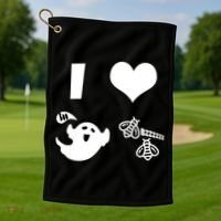I Heart Boo Beez Golf Towel thumb 1