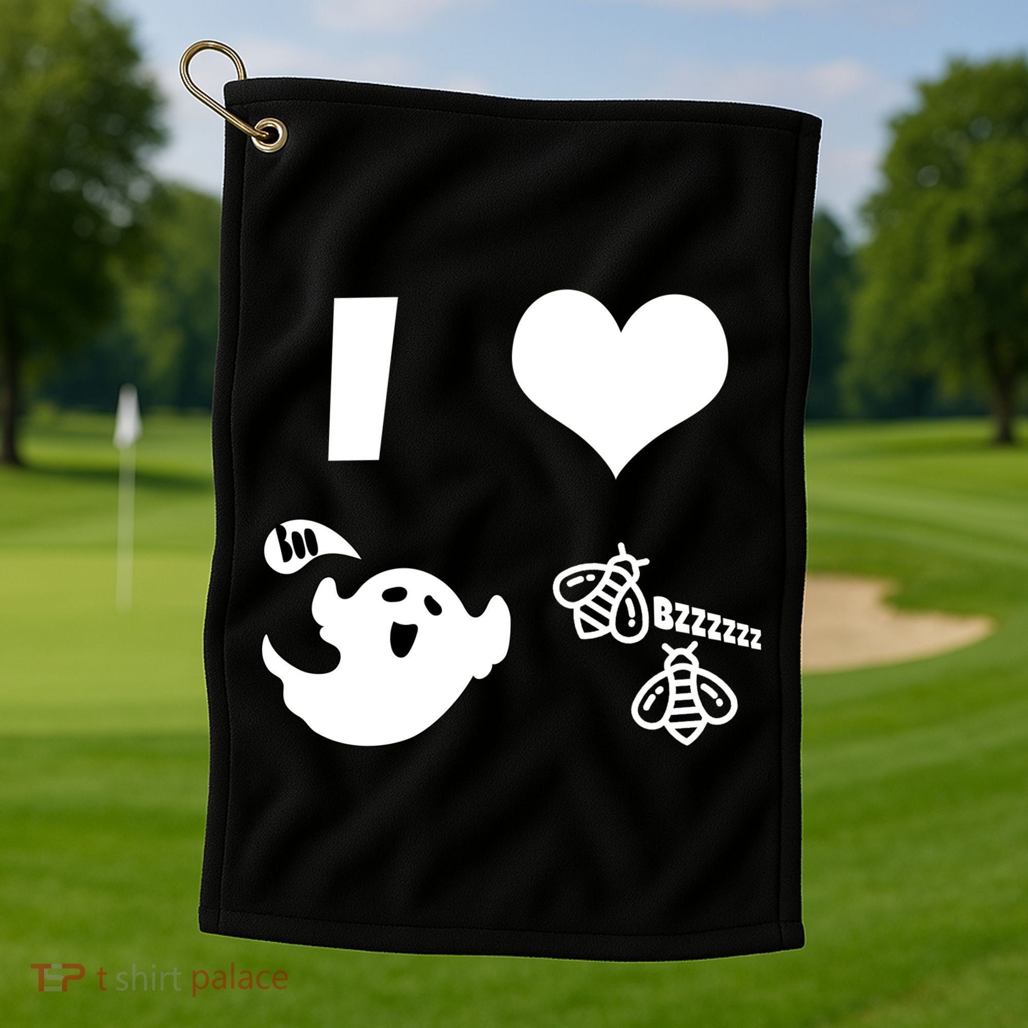 I Heart Boo Beez Golf Towel