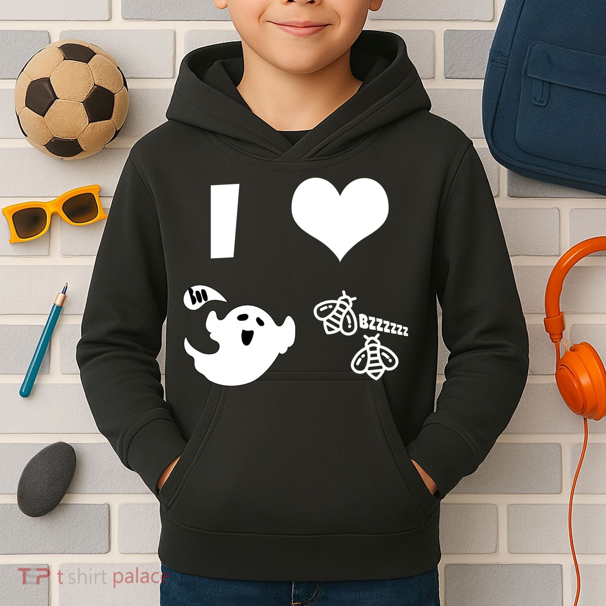 I Heart Boo Beez Kids Hoodie