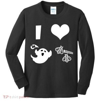 I Heart Boo Beez Kids Long Sleeve Shirt
