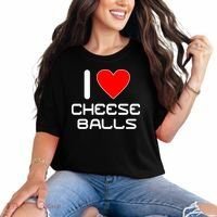I Heart Cheese Balls Comfort Colors T-Shirt thumb 0