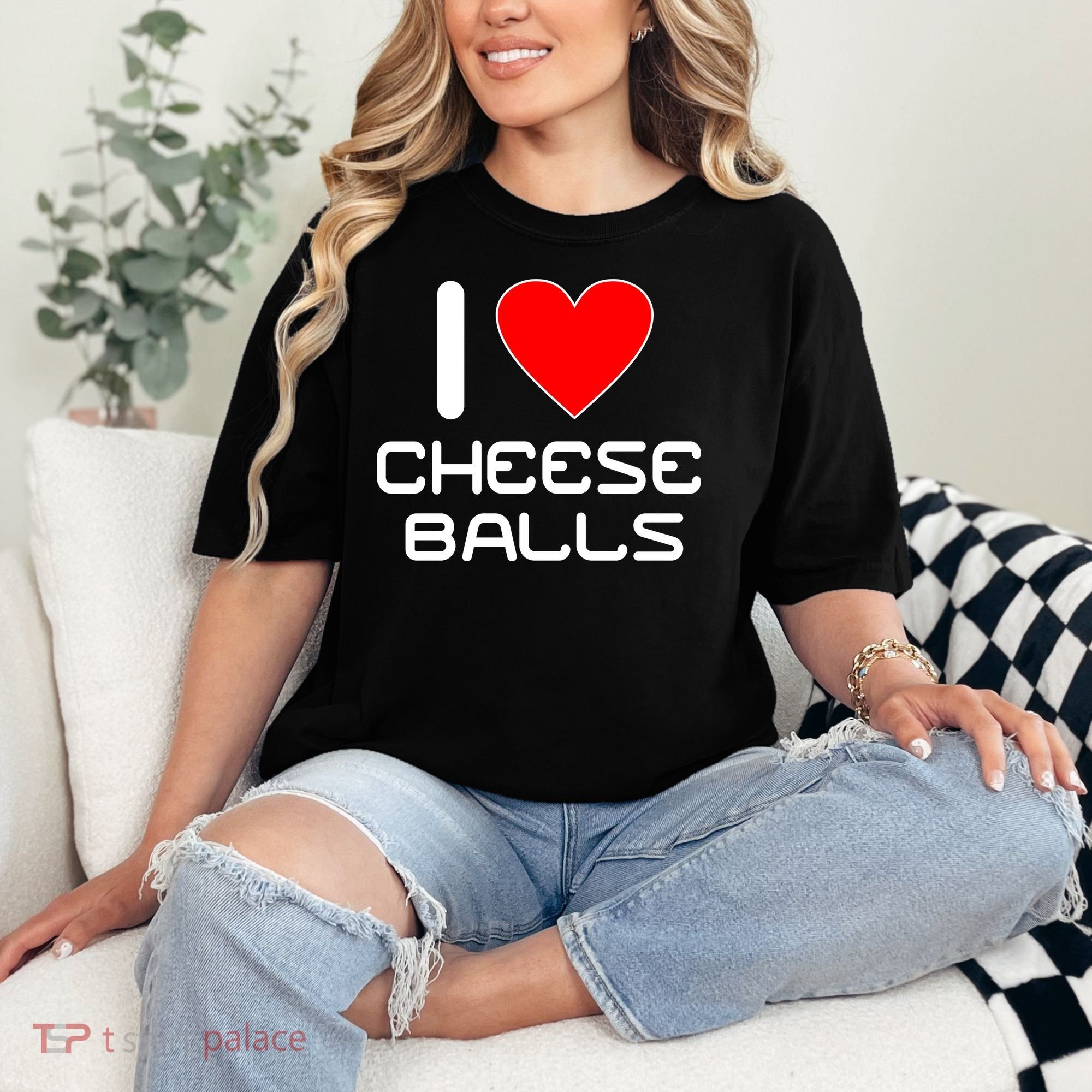 I Heart Cheese Balls Comfort Colors T-Shirt