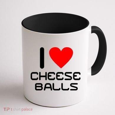 I Heart Cheese Balls Coffee Mug back