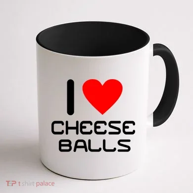 I Heart Cheese Balls Coffee Mug back