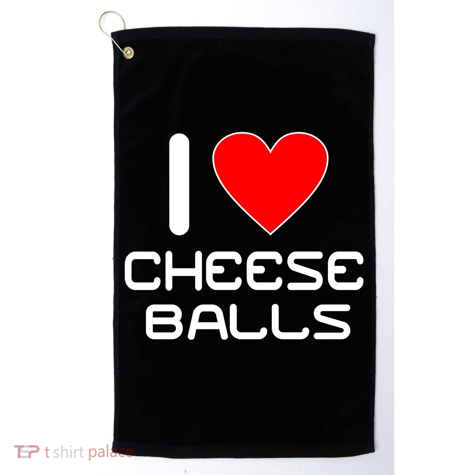 I Heart Cheese Balls Golf Towel