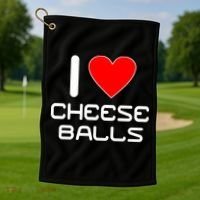 I Heart Cheese Balls Golf Towel thumb 1