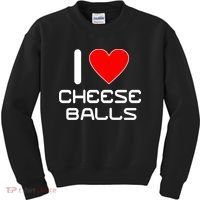 I Heart Cheese Balls Kids Sweatshirt thumb 0