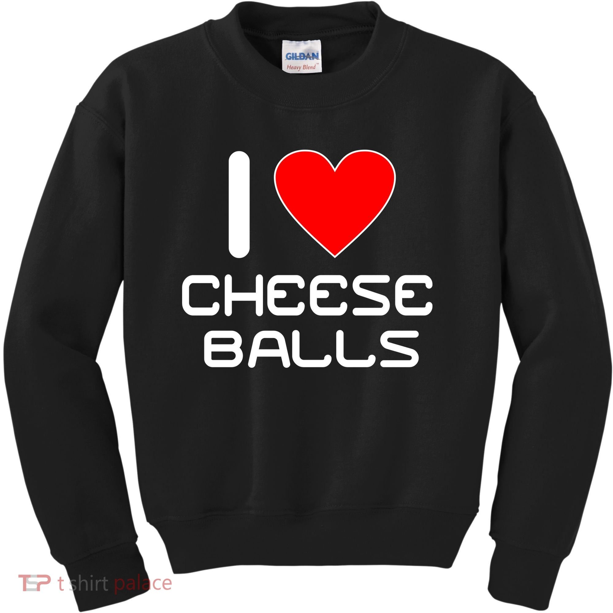 I Heart Cheese Balls Kids Sweatshirt