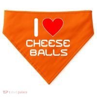 I Heart Cheese Balls USA-Made Doggie Bandana thumb 0