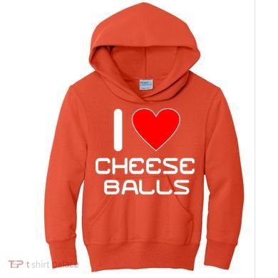 I Heart Cheese Balls Kids Hoodie
