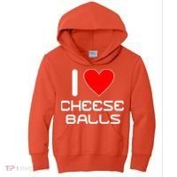 I Heart Cheese Balls Kids Hoodie thumb 0
