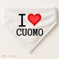 I Heart Cuomo USA-Made Doggie Bandana thumb 0
