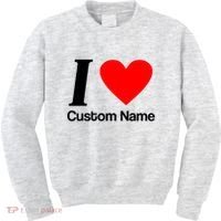 I Heart Custom Name Text Personalize Kids Sweatshirt thumb 0