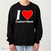 I Heart Custom Name Text Personalize Women's Sweatshirt thumb 0