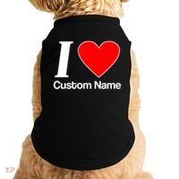 I Heart Custom Name Text Personalize Doggie Tank thumb 0