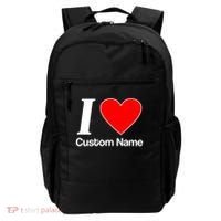 I Heart Custom Name Text Personalize Backpack thumb 0